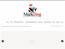 Tablet Screenshot of marketingmanagementresources.com